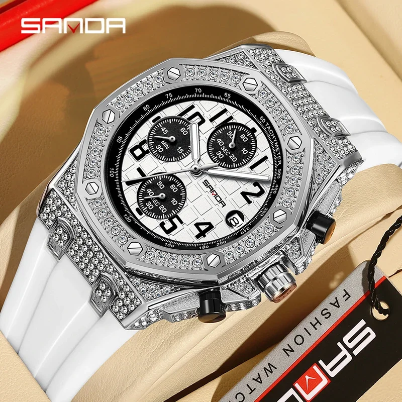 Rubber Strap Diver - SANDA 7026 Heren Quartz Horloge Mode
