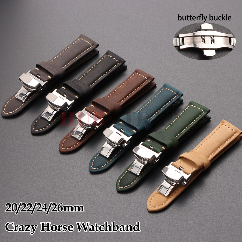 Suede Strap Watch - 20mm 22mm 24mm 26mm Echt Kalfsleer