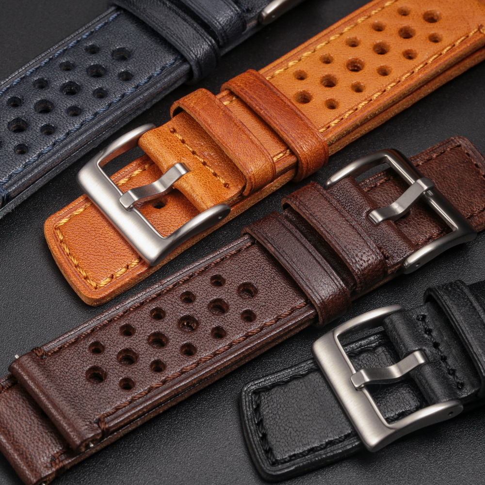 Leather Strap Quick Release - Hemsut koeienhuid horlogeband snelsluiting zacht ademend