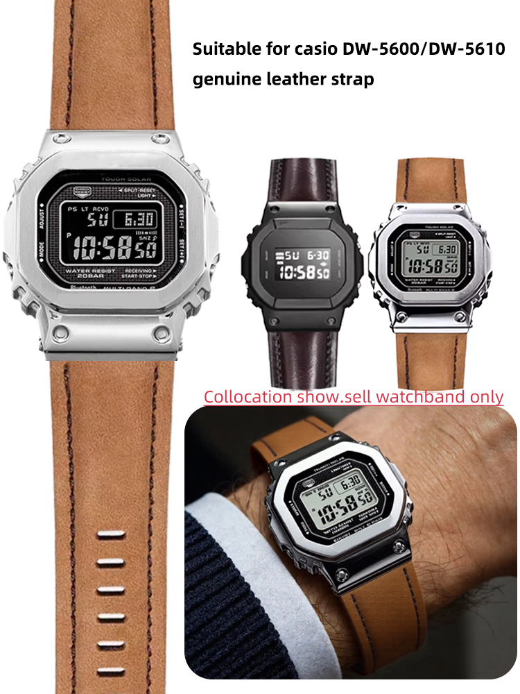 Casio Watch G-Shock Dw-5600 - DW-5600 Matte Retro lederen horlogeband 24m