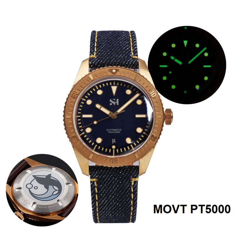 42Mm Bronzen Heren Horloge Mec - Canvas Strap Watch recensie en prijs