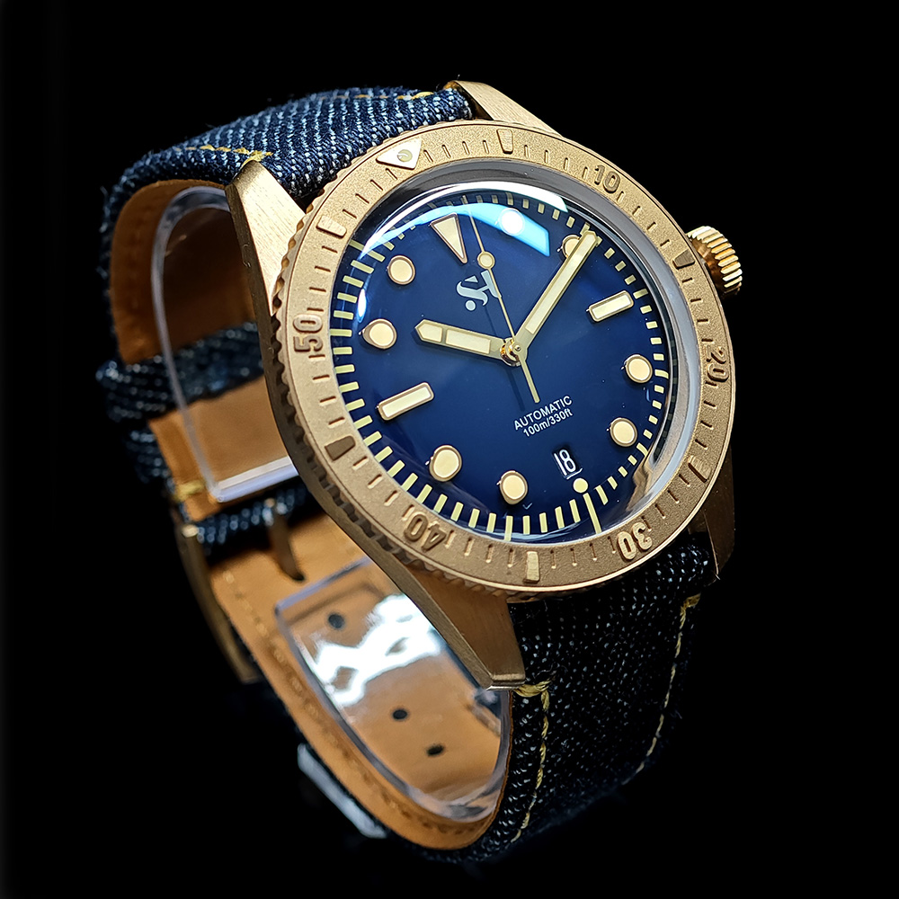 42Mm Bronzen Heren Horloge Mec - Canvas Strap Watch recensie en prijs