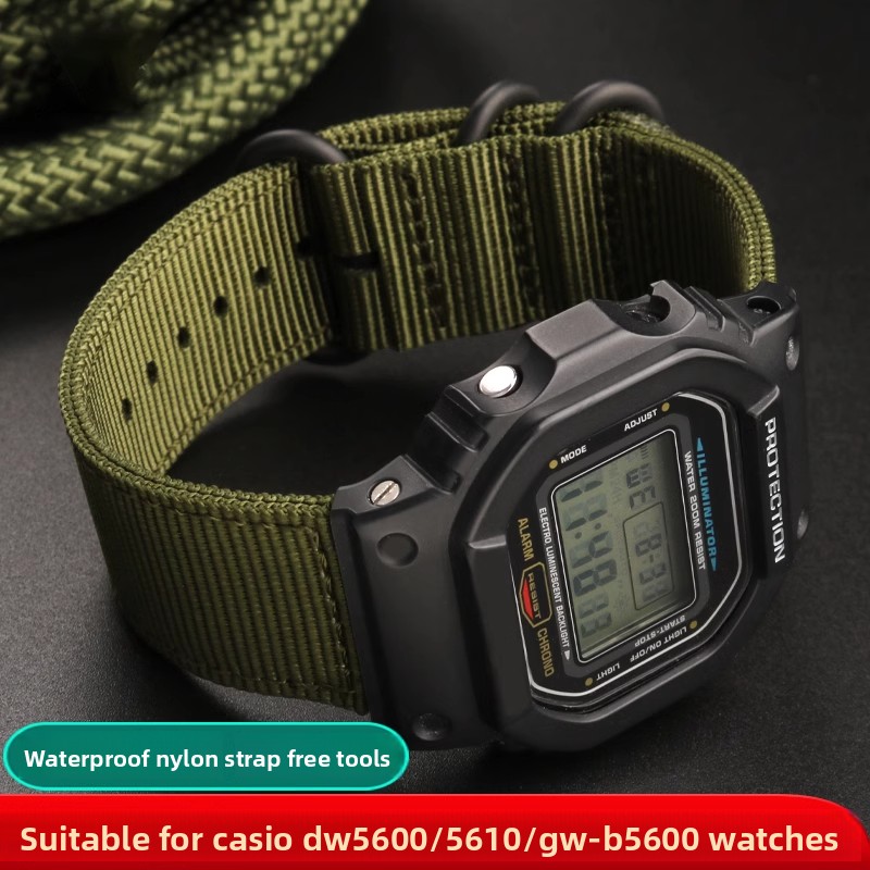 Nylon Horlogeband Voor Casio G - Casio Watch G-Shock Dw-5600 recensie en prijs