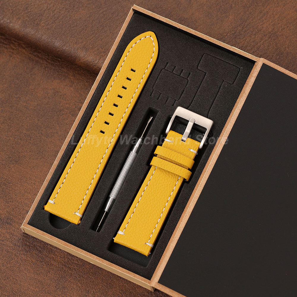 Dubbelzijdige Litchi-textuurba - Leather Strap Quick Release recensie en prijs