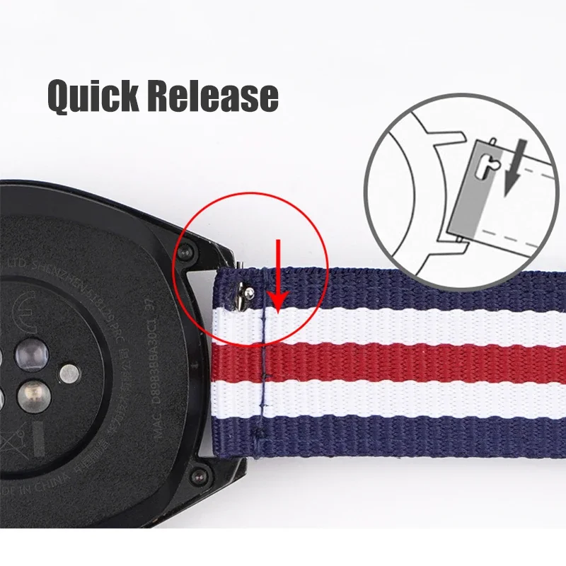 20 mm 22 mm geweven nylon band - Canvas Strap Watch recensie en prijs