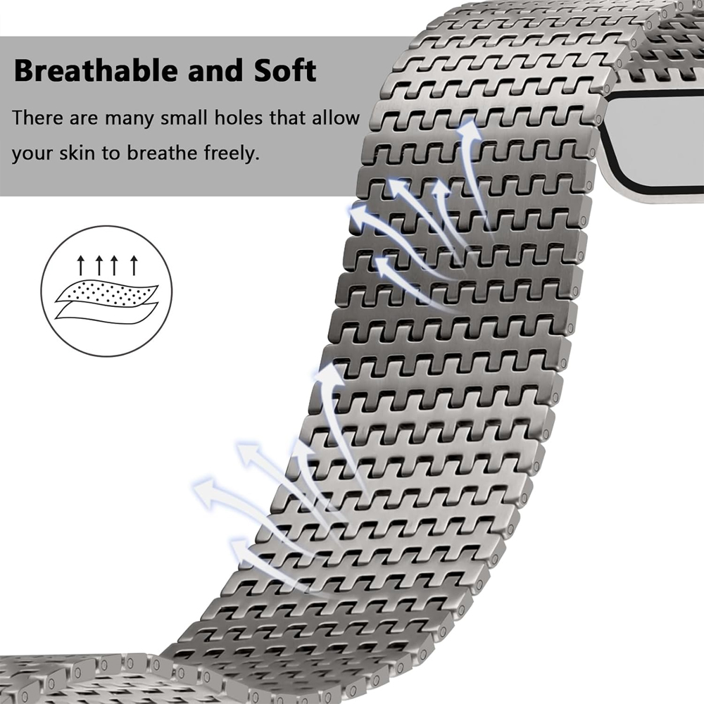 Titanium lusband voor Apple Wa - Milanese Loop Magnetic recensie en prijs